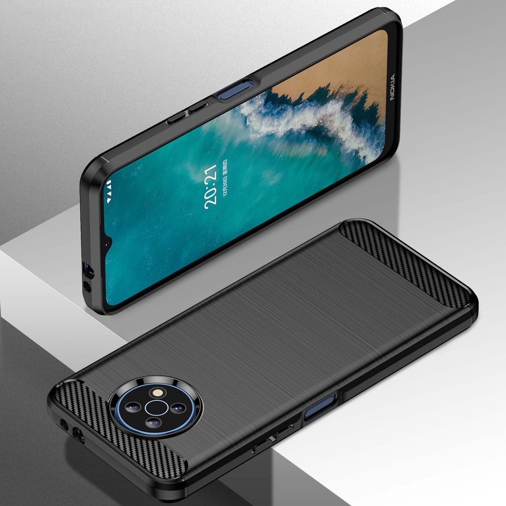 Ốp Điện Thoại TPU Mềm Chống Sốc Kết Cấu Sợi Carbon Cho Nokia G50 XR20 X10 X20 G10 G20 3.4 5.4 1.4