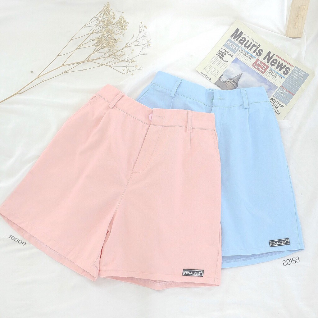 Quần shorts kaki FIINALISM / FIINTASY nhiều màu form rộng dễ mặc basic unisex ulzzang - Made by Toneontone TOT