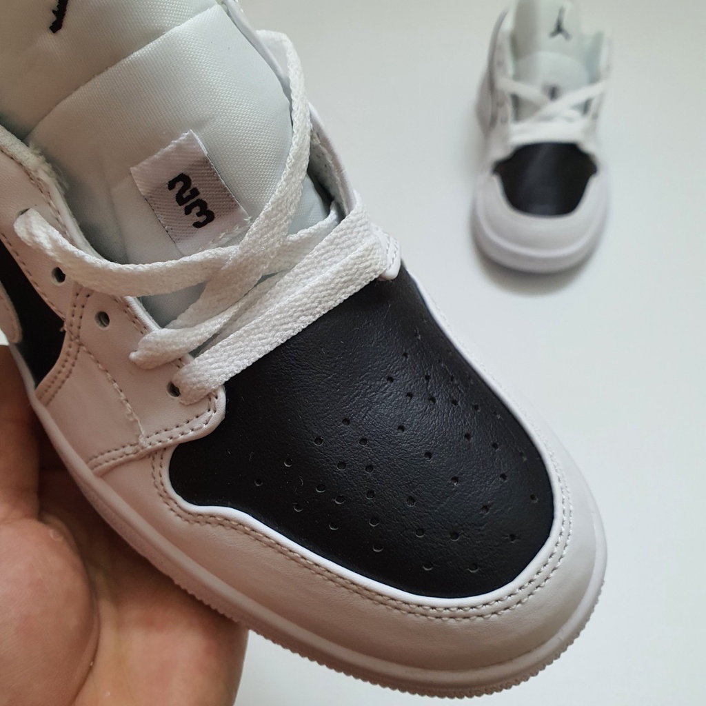 Giày Jordan 1 Low Panda Trắng Đen Cực Đẹp Fullbox, Giày thể thao jordan 1 cổ thấp trắng đen panda dễ phối đồ, cực êm cân