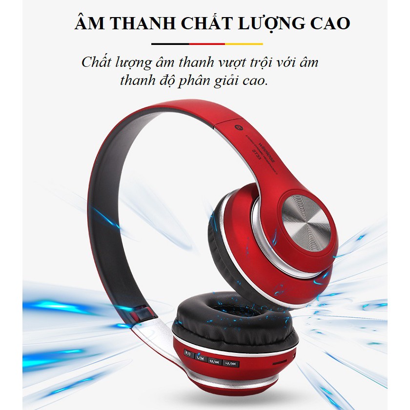 Tai Nghe Chụp Tai❤️FREESHIP❤️ Tai Nghe Chơi Game Không Dây Bluetooth ST33 Chống Tiếng Ồn Tích Hợp Micro Có Thể Gập Lại