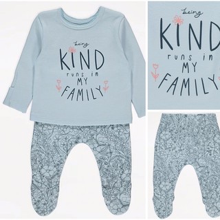 Set bé gái xanh mát mắt, my family siêu yêu săn sale geo UK sẵn sz 12-18m