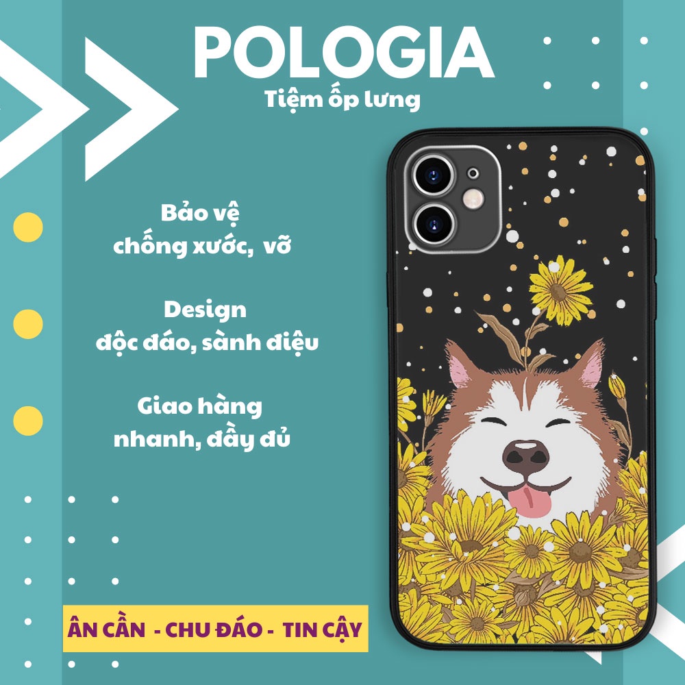 Ốp chống xước SIBERIAN RED HUSKY DOG AND POLOGIA độc đáo cho iPhone 6 -14-LAK0021190