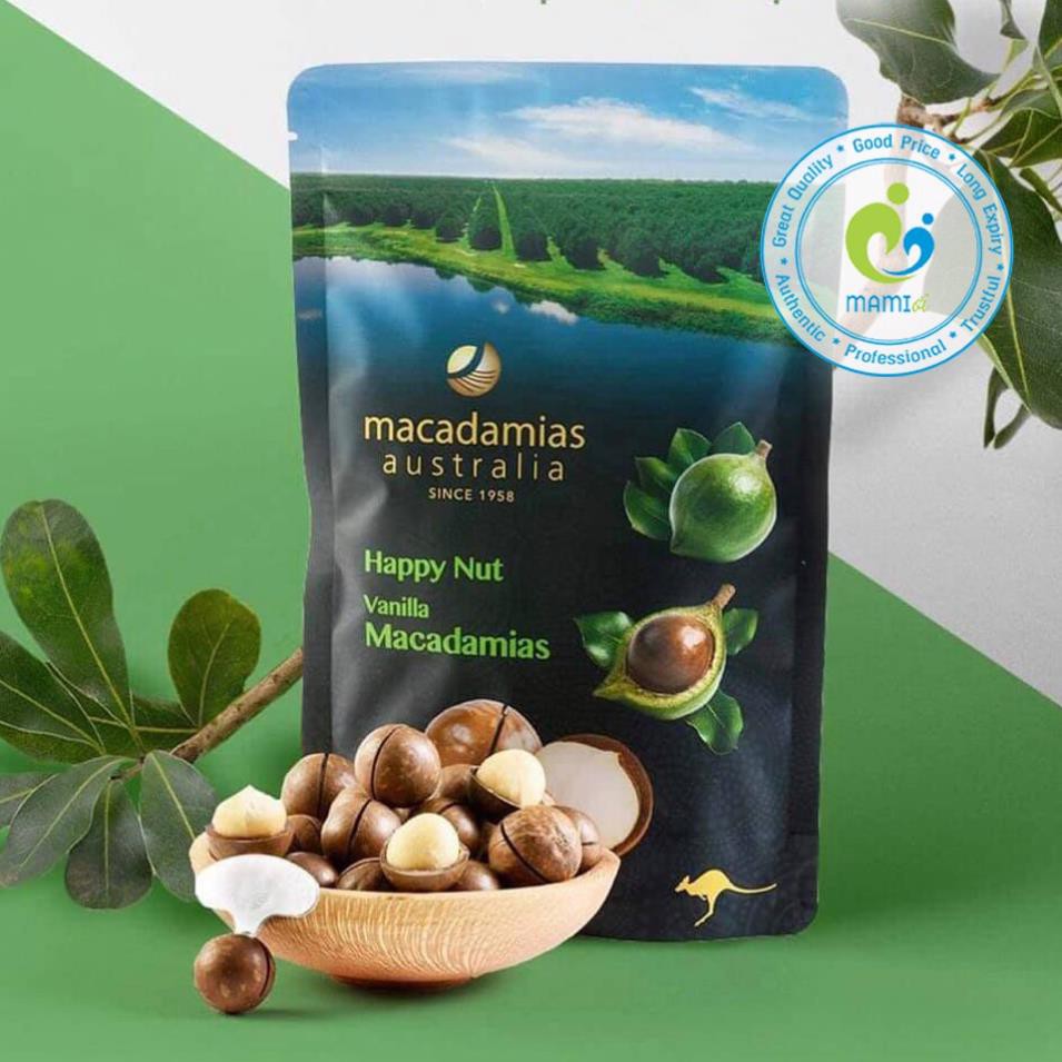 Hạt macca (225g) nguyên vỏ giúp đẹp da, giảm cholesterol, tốt cho tim mạch Macadamias Australia, Úc