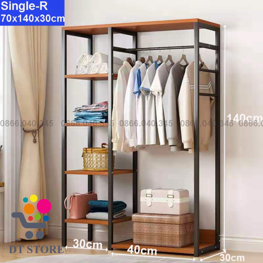 Tủ Treo Quần Áo Gỗ  Double Hanger Lắp Ráp Dễ Dàng - Nội Thất Phòng Ngủ