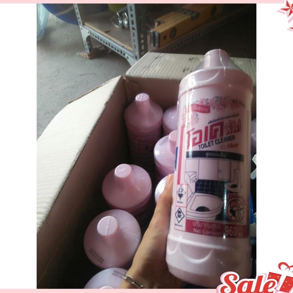 Nước tẩy toilet Thái lan Okay 960ml. XẢ HÀNG SL CÓ HẠN.CÓ SP TẶNG KÈM