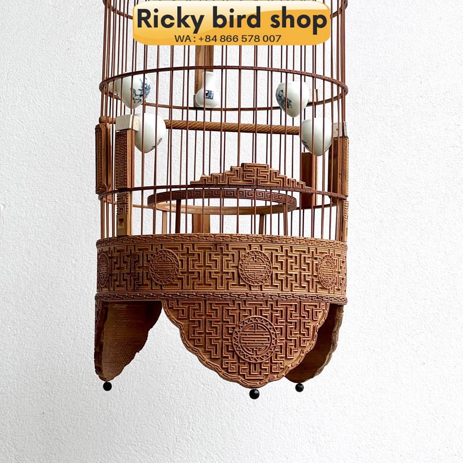 Lồng chim tre, Puteh bird cage -  Banzi 01 design
