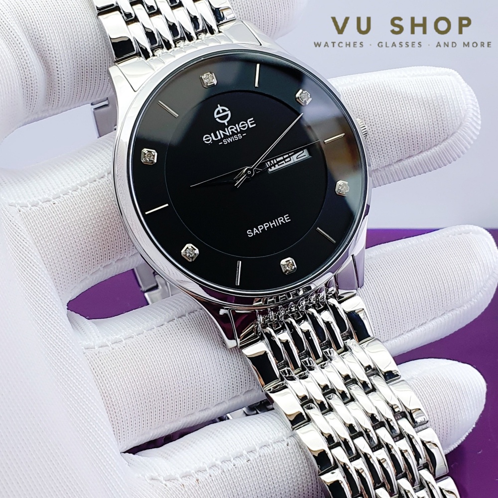 Đồng hồ nam SUNRISE 1109SB - Chính hãng, chống trầy