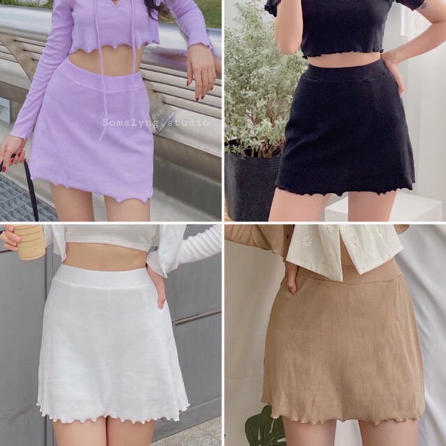 A- skirt - Chân váy chữ A thun gân - Somalyng.studio | BigBuy360 - bigbuy360.vn