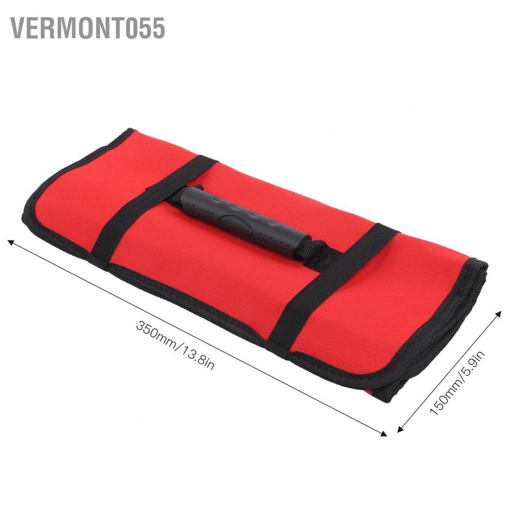 Vermont055 Multifunction Portable Reel Rolling Tools Bag Electricians Organizer Pouch Toolkit