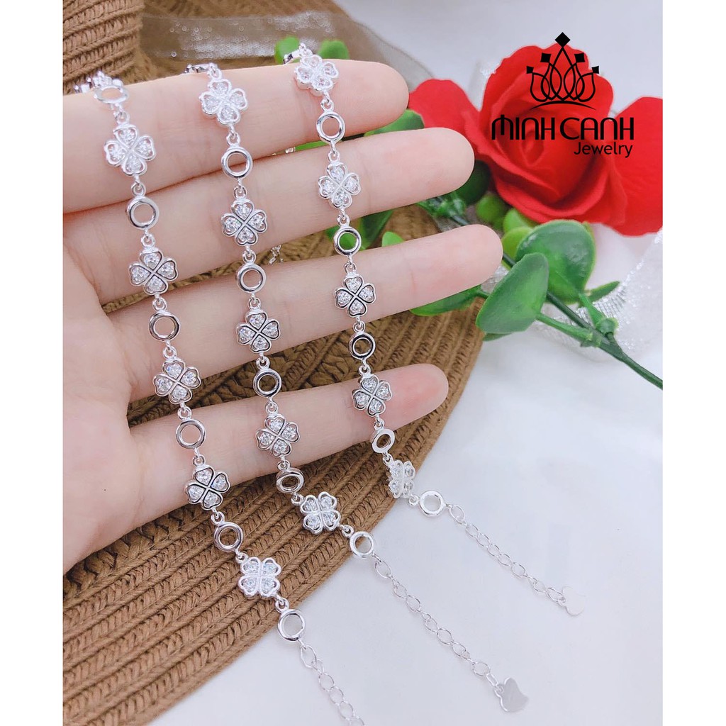 Lắc Tay Nữ Cỏ 4 Bạc 925 May Mắn Dạng Chuỗi - Minh Canh Jewelry