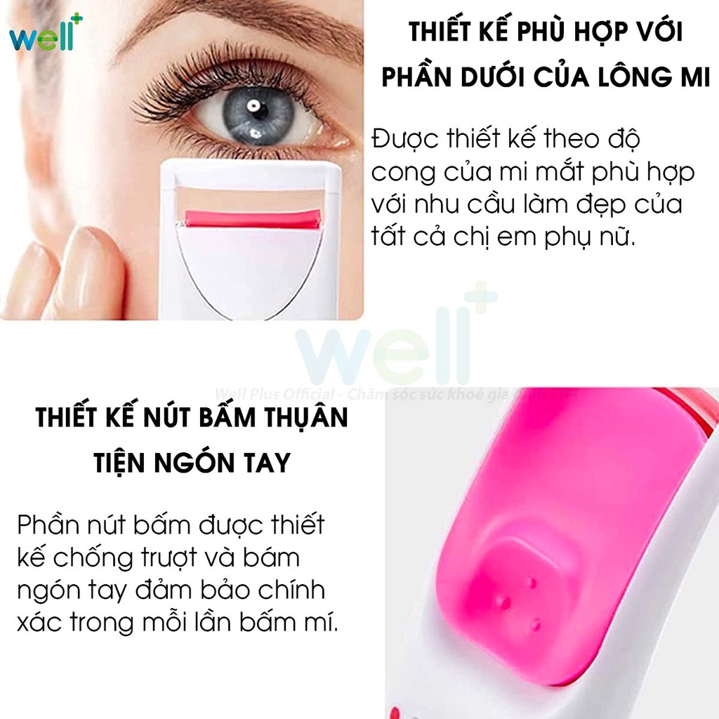 Máy Uốn Mi Bằng Nhiệt An Toàn, Dụng Cụ Uốn Lông Mi Cong Tự Nhiên Bằng Nhiệt Kiểm Soát Nhiệt Độ Thông Minh