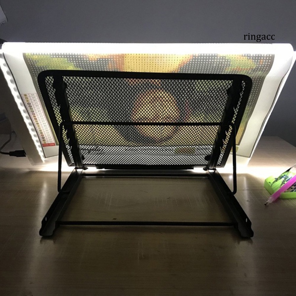 Giá Đỡ Bảng Vẽ / Bảng Vẽ / Đèn Led Khổ A4 Bằng Kim Loại Có Thể Gấp Gọn Tiện Dụng