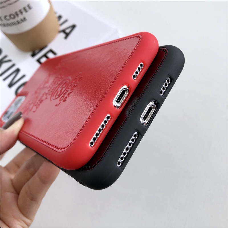 Ốp điện thoại bọc da PU mềm họa tiết Stussy 3D chống sốc cho IPhone 7 8 6 6S Plus 11 Pro Max XS Max X XR