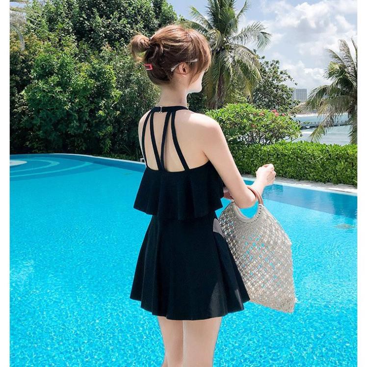 (Thun Lạnh) Váy Bơi Nữ Bikini Liền Mảnh Dạng Váy Đồ Bơi Nữ Kín Đáo Giấu Bụng CHo Người Béo | WebRaoVat - webraovat.net.vn