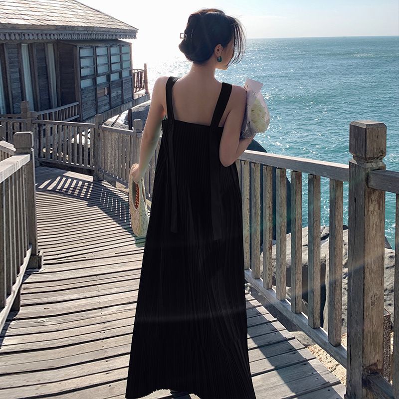 Đầm Maxi Dây Điều Chỉnh Độ Dài Váy 2 Màu