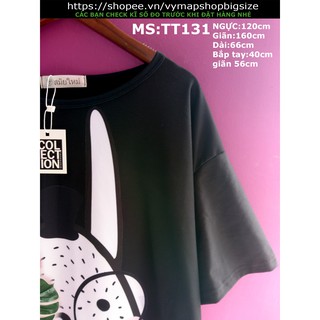 áo thun bigsize [ thỏ đeo kính] thái KY81