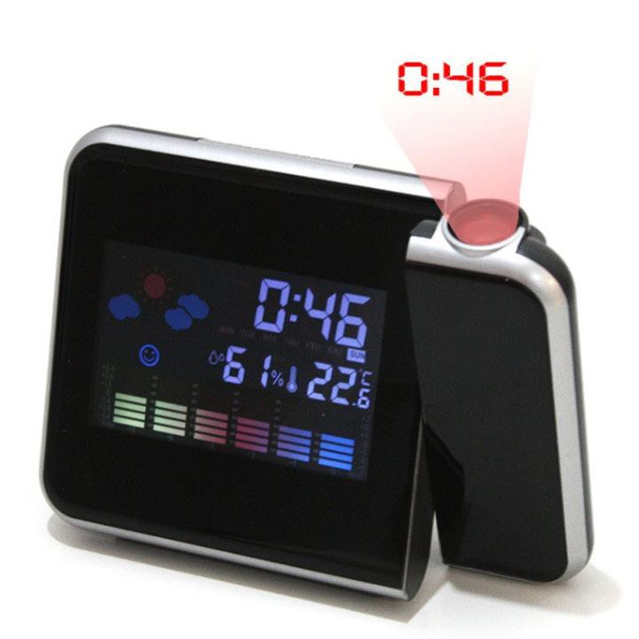 Đồng hồ báo thức kỹ thuật số với màu sắc màn hình đèn led chiếu đồng hồ bàn 206749