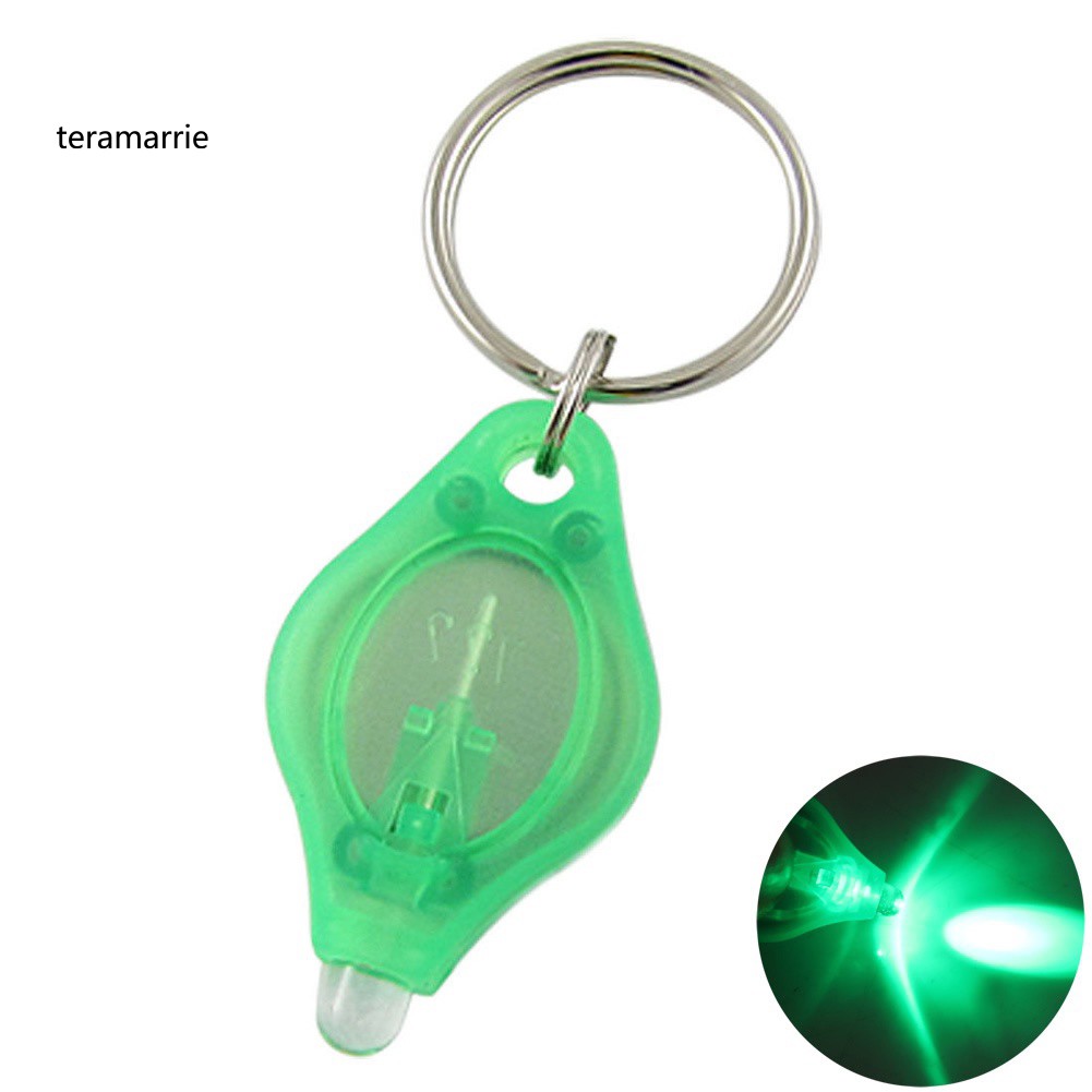 TM♥Mini Portable LED Camping Flashlight Light Key Ring Keychain Torch Lamp Gift