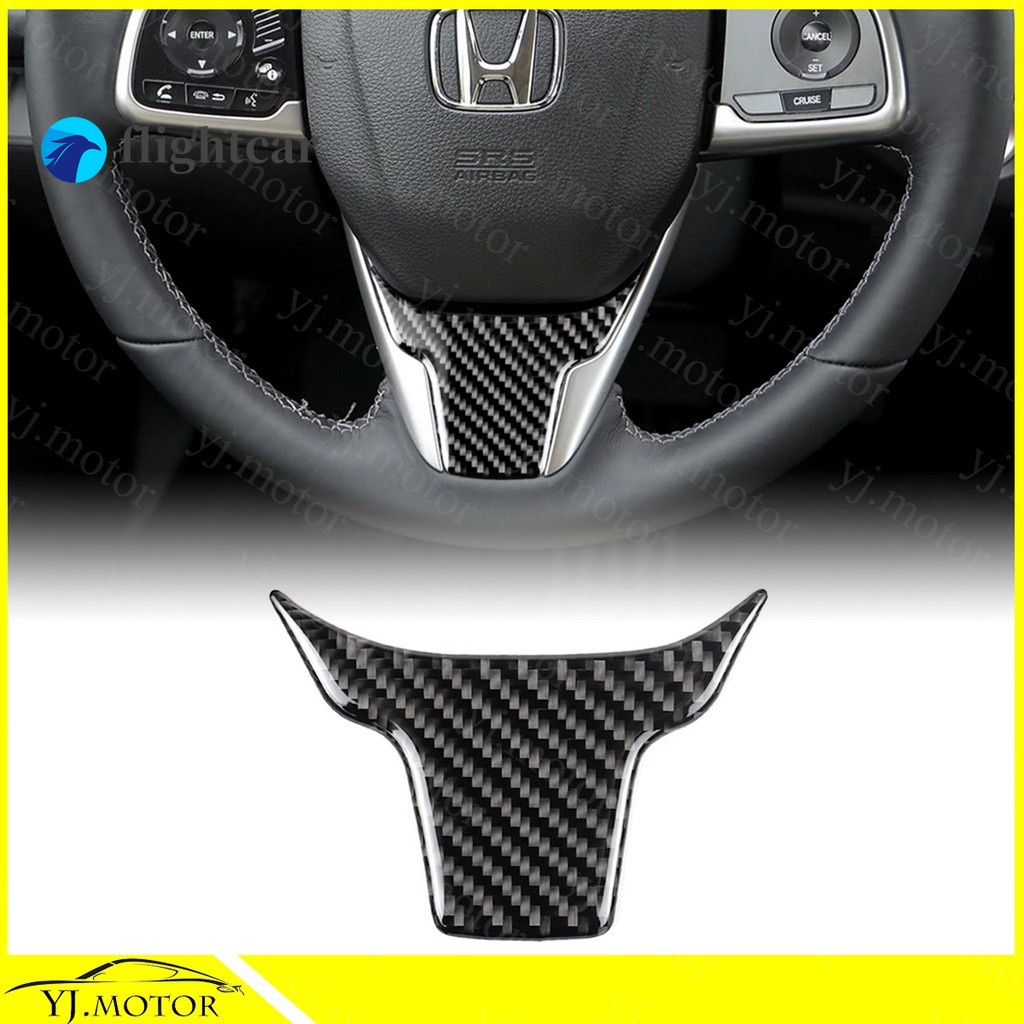 Miếng Dán Trang Trí Vô Lăng Xe Hơi Honda Civic FC 2016-2020 Bằng Sợi Carbon