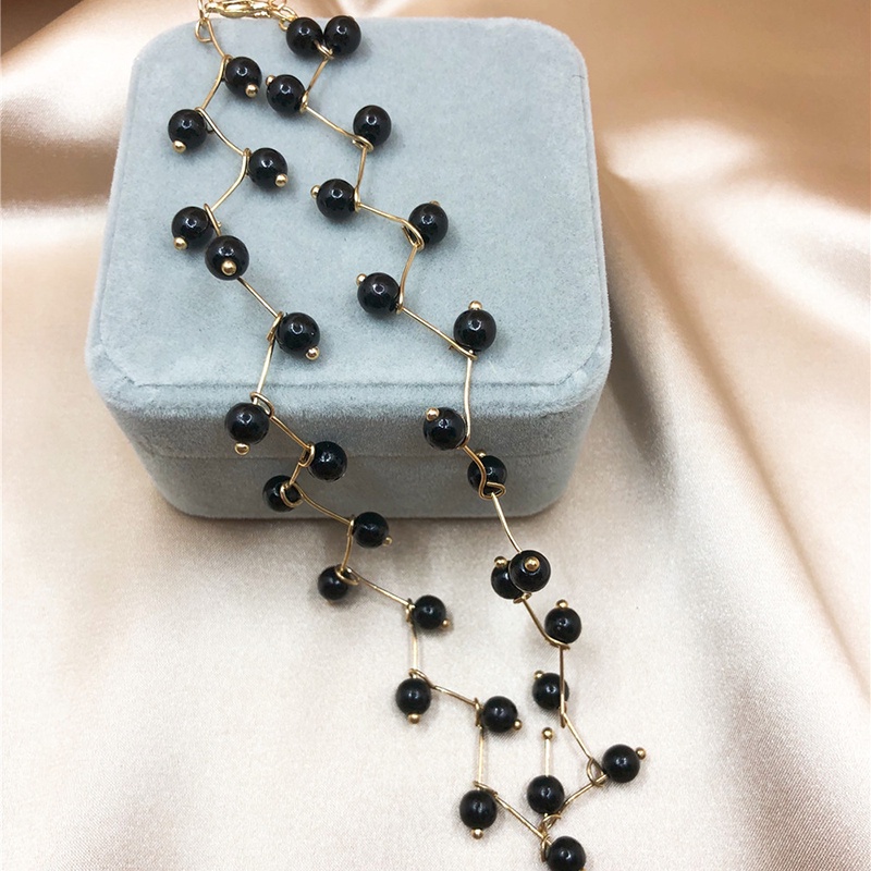 Vòng cổ Ngắn Phối Hạt Ngọc Trai Đơn Giản Thời Trang Cho Nữ