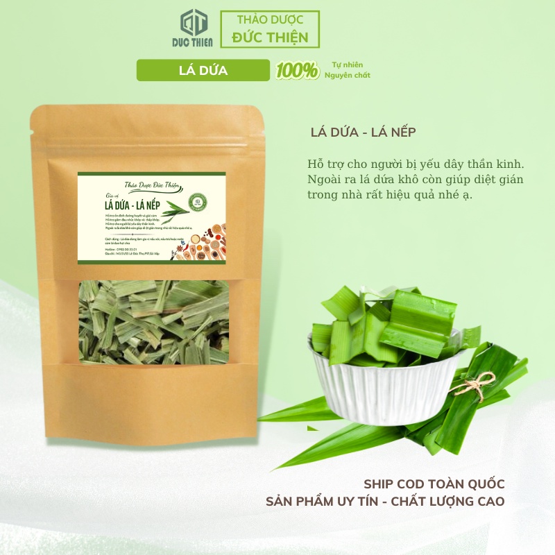 Lá Dứa - Lá Nếp Khô Tự Nhiên Loại 1 Dùng Làm Gia Vị Nấu Ăn, Trà Sâm Bí Đao Hạt Chia, Làm Trà 100gr