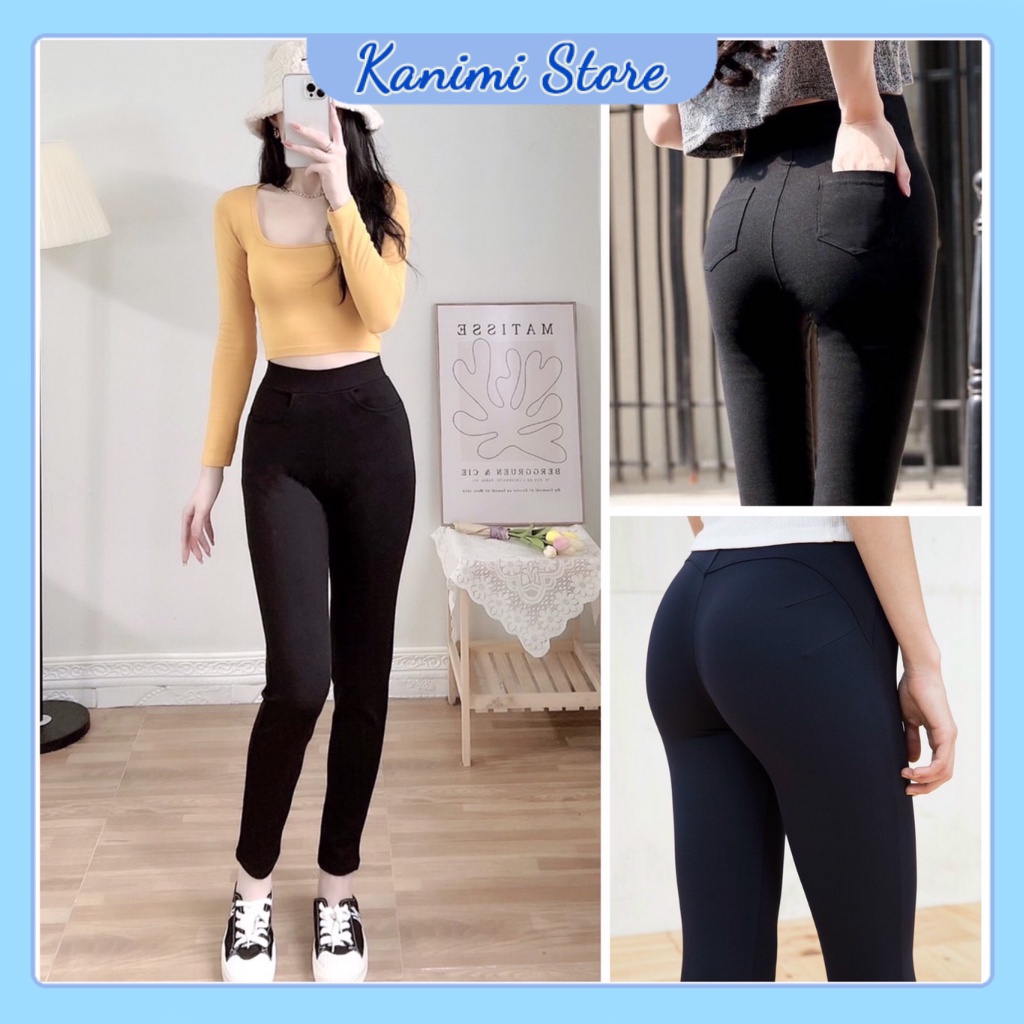 Quần legging dài nữ cạp cao nâng mông siêu tôn dáng Kanimi - QD25
