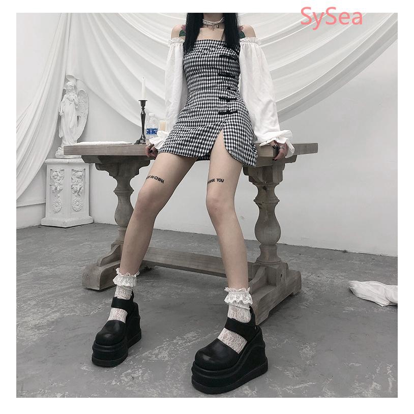 Đầm Trễ Vai Hoạ Tiết Sọc Ca Rô Thiết Kế Thanh Lịch Cho Phái Nữ | BigBuy360 - bigbuy360.vn