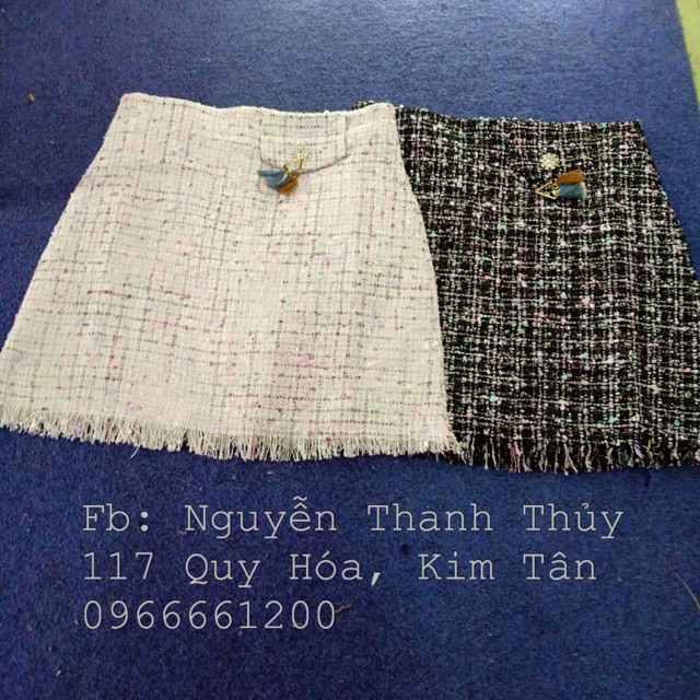 (Ảnh thật) Chân váy dạ kim tuyến