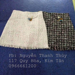 (Ảnh thật) Chân váy dạ kim tuyến