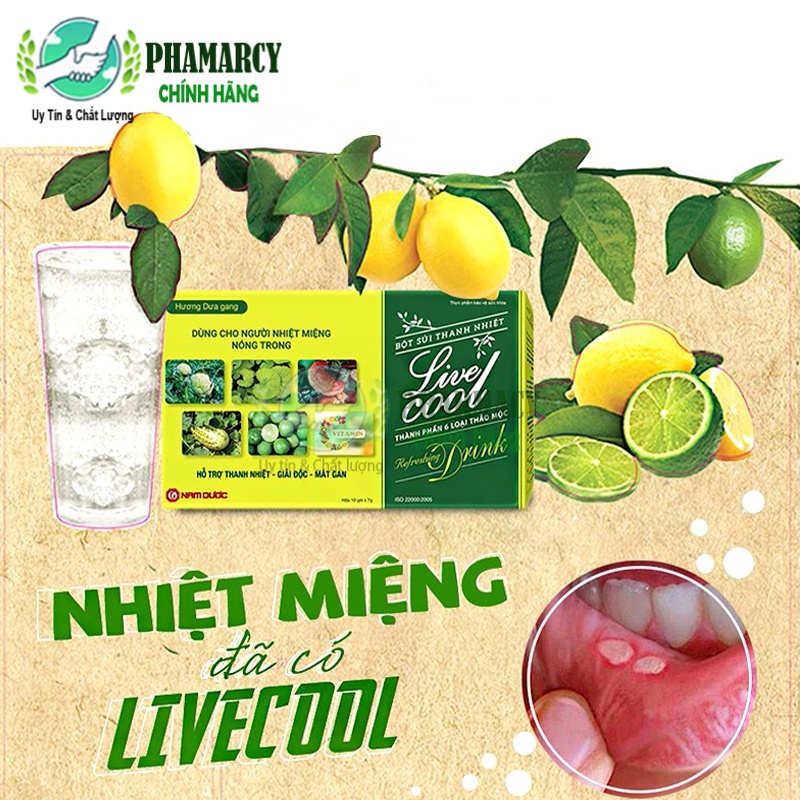 Bột sủi thanh nhiệt giải độc mát gan tăng sức đề kháng Live Cool