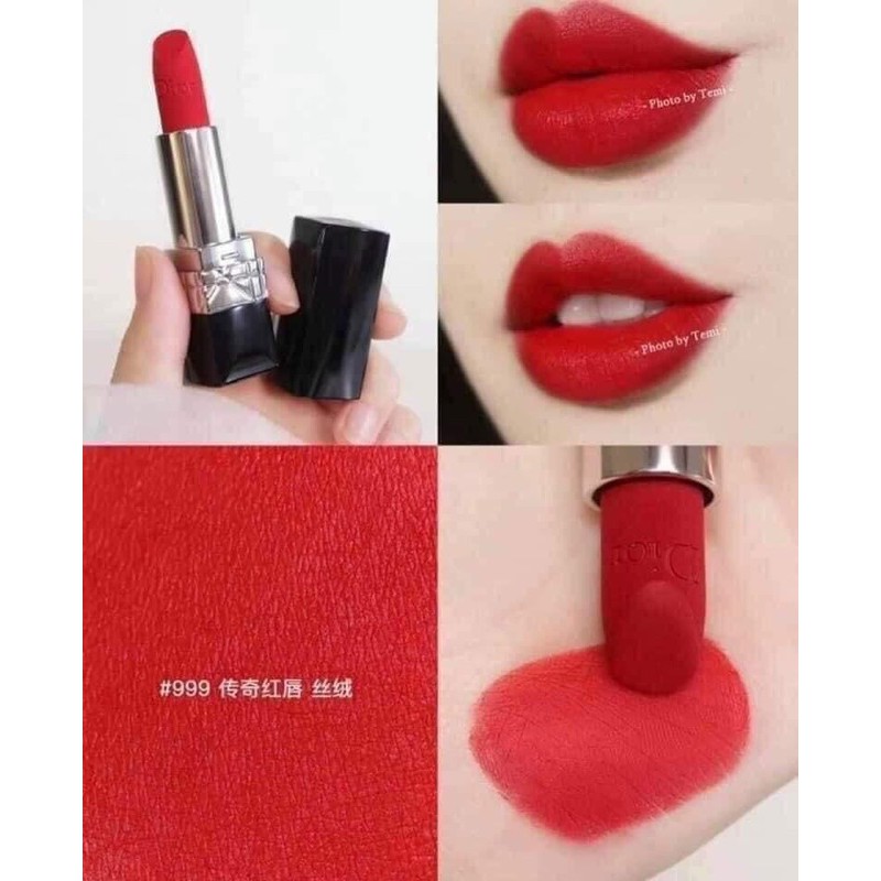 CHÍNH HÃNG - SON LÌ THỎI NHUNG ROUGE DIOR VELVET LIPSTICK 999, 840