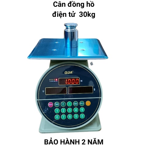 Cân đồng hồ điện tử tính tiền QUA - Q1 ( 30kg ) hiển thị 2 mặt ( bảo hành 24 tháng )