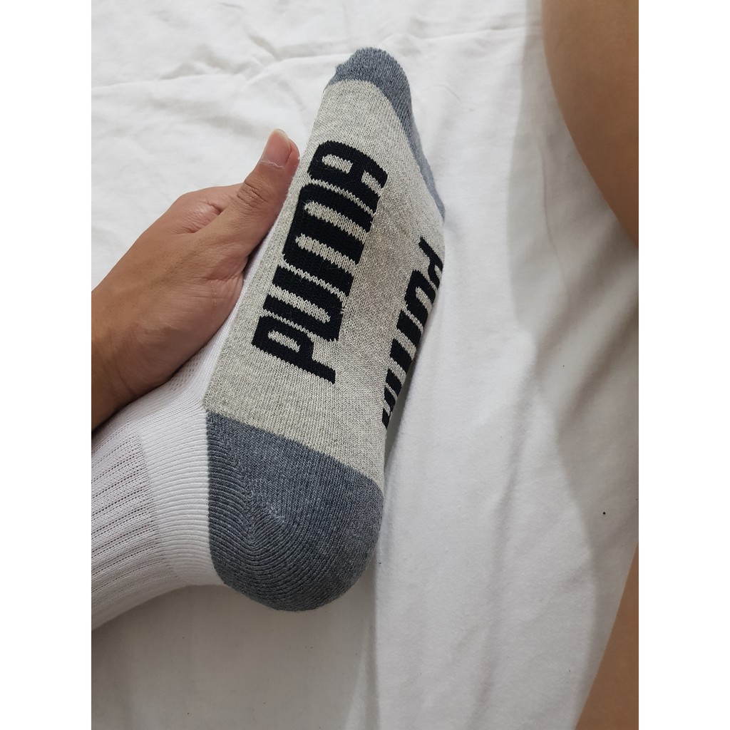 Tất thể thao cao cổ Puma trắng - Free ship + Quà tặng Loved socks by TatsTats.vn