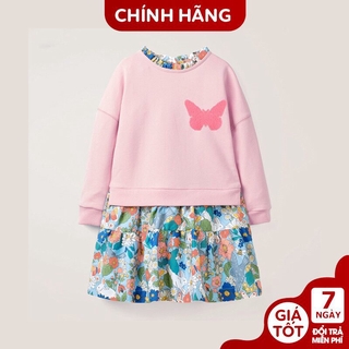 Set áo váy dài tay cao cấp cho bé gái DT1 Jumping Meters