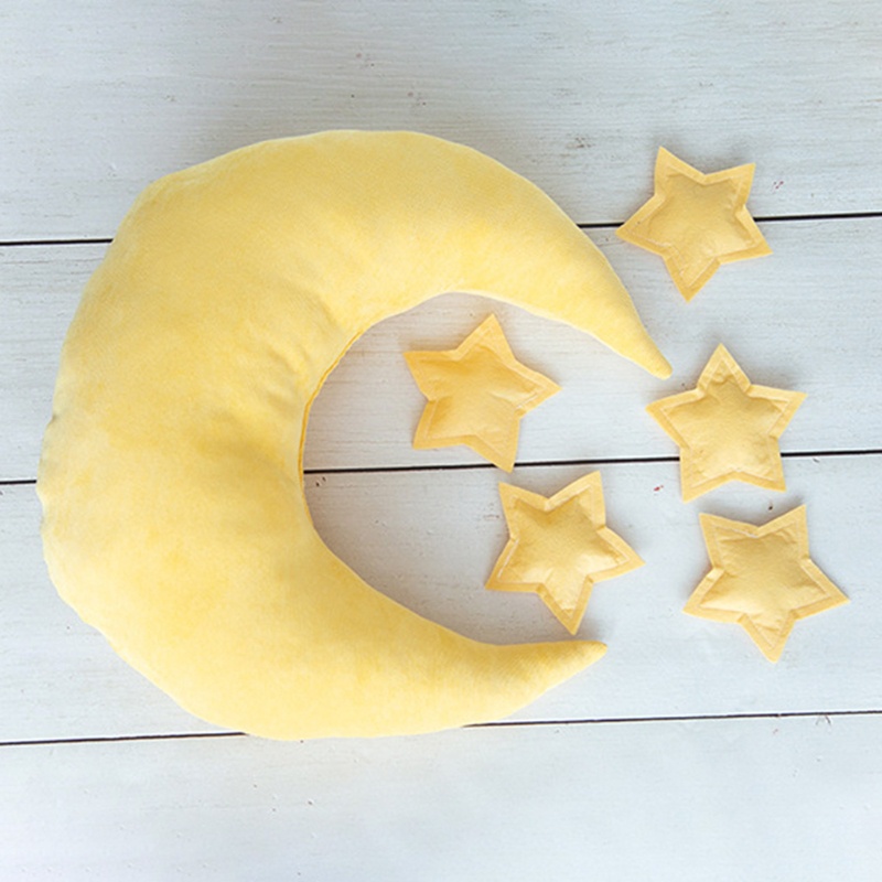 Bộ Gối Ngủ In Họa Tiết Trăng Sao Làm Phụ Kiện Chụp Ảnh Cho Bé Sơ Sinh