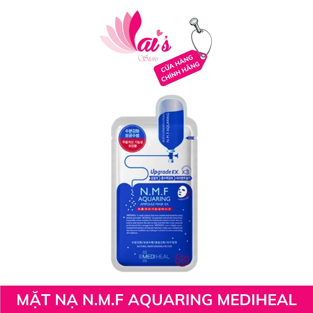 Mặt Nạ Mediheal NMF Aquaring Ampoule Mask Ex. Dưỡng Ẩm, Kiềm Dầu, Se Khít Lỗ Chân Lông, Kiểm Soát Bã Nhờn Chính Hãng