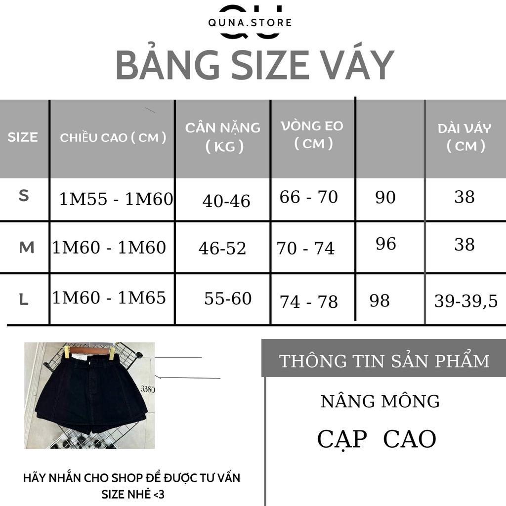 Chân váy jeans bò xòe ngắn 2 lớp M3380