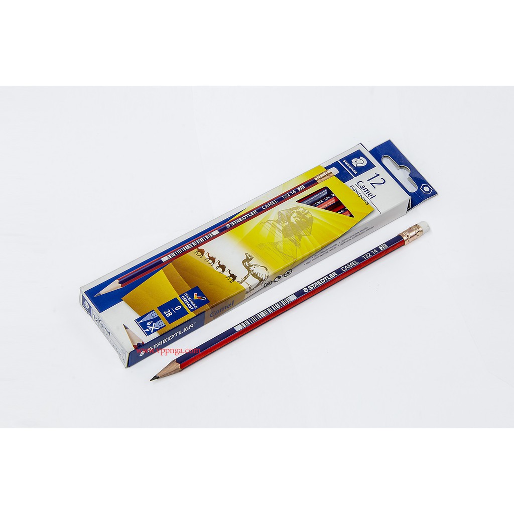 Hộp 12 bút chì học sinh STAEDTLER Camel 132 14 2B có tẩy