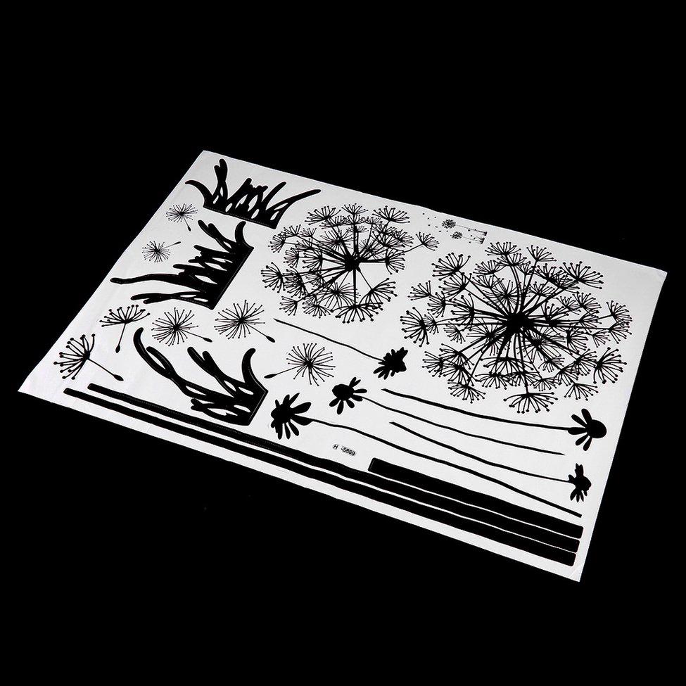 Miếng dán tường trang trí sáng tạo bằng PVC hình hoa bồ công anh