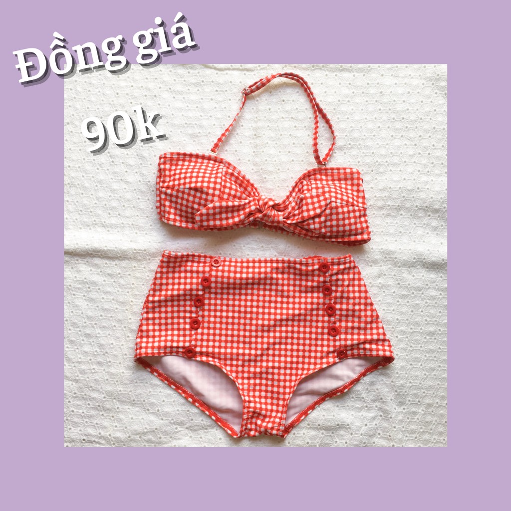 Set bikini chấm bi đỏ