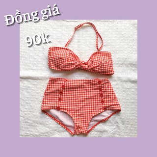 Set bikini chấm bi đỏ