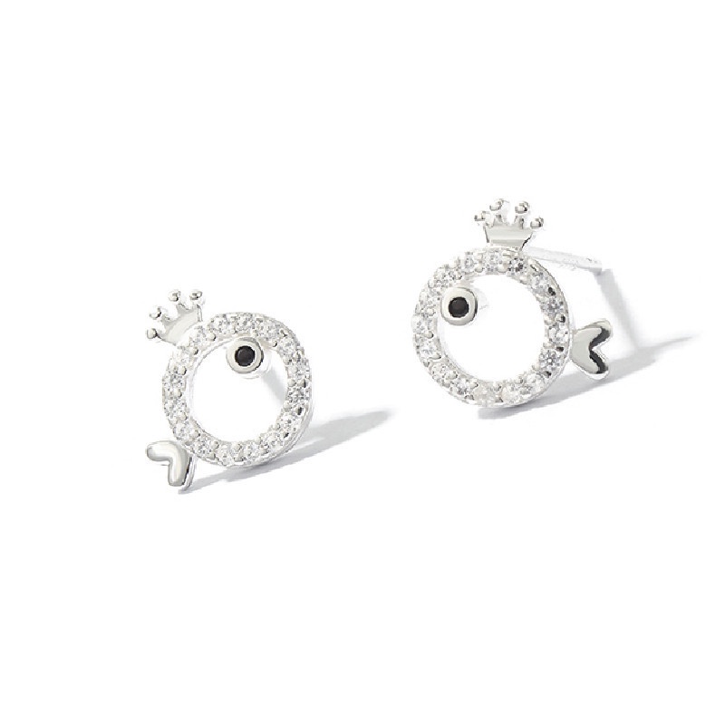 Bông tai hình con cá dễ thương phong cách hàn quốc bông tai nữ trang sức cao cấp mạ bạc tinh xảo