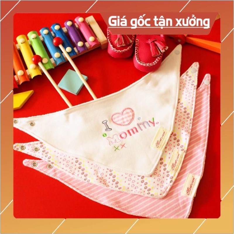 (LOẠI ĐẸP) Set 3 yếm tam giác Momcare