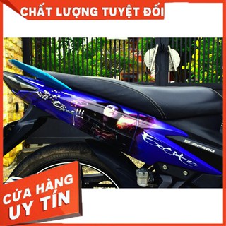 Tem Trùm Xe Exciter 135 Samurai Xanh Trắng