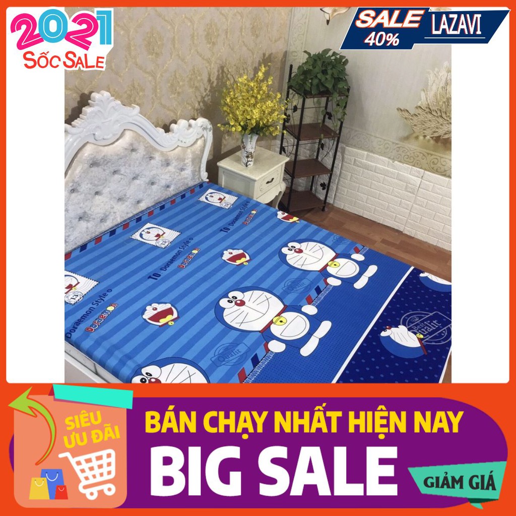 Ga chống thấm cotton,free ship,đủ kích thước,mẫu doremon tem thư&lt;br&gt;