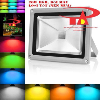 Đèn pha led 20w đổi màu - Pha led 20w RGB