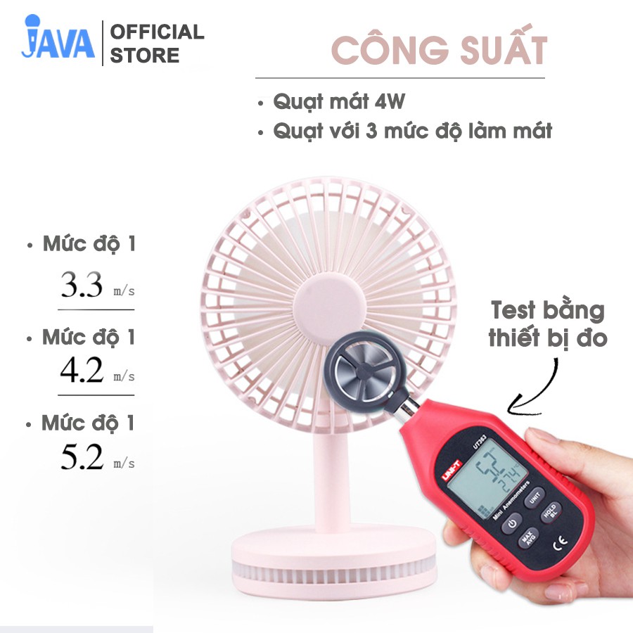 [QUẠT CÓ ĐÈN 2IN1] Quạt để bàn tích điện mini có đèn - Có 3 tốc độ - Dùng 2-4h- tích điện lâu-đèn sáng | BigBuy360 - bigbuy360.vn