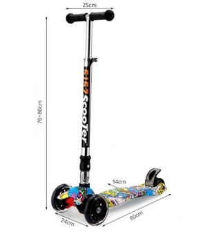 Xe scooter 2 bánh trước có đèn flash