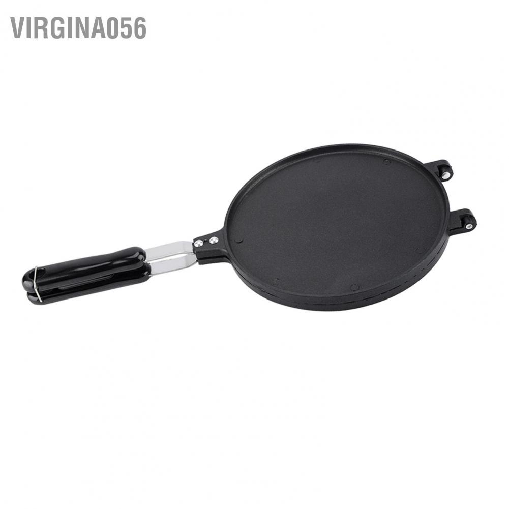 Virgina056 Household Kitchen Gas Non-Stick Egg Roll Waffle Cone Maker Pan Mold Press Plate Baking Tool