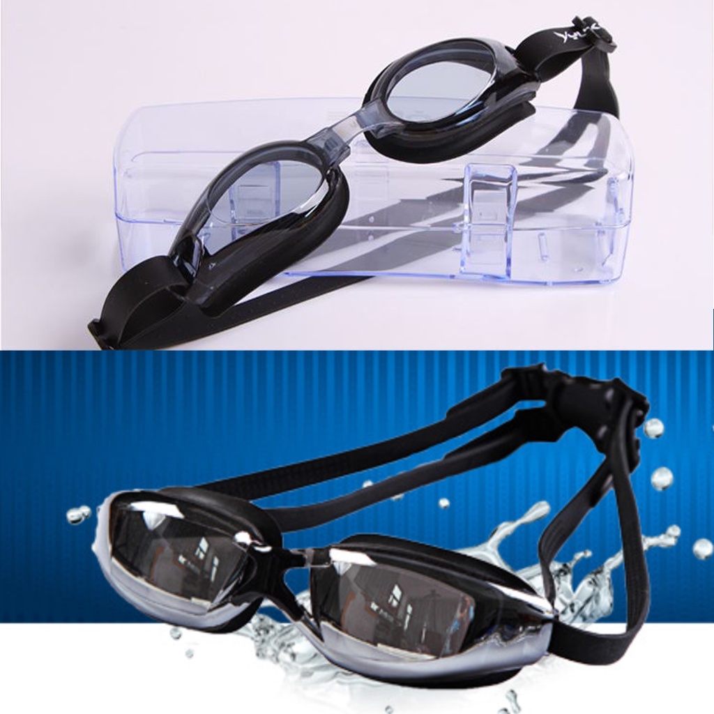 Kính Bơi Nam Nữ Cao Cấp Co Giãn Freesize – Mắt Kính Bơi Chống Mờ, Chống Tia Cực Tím